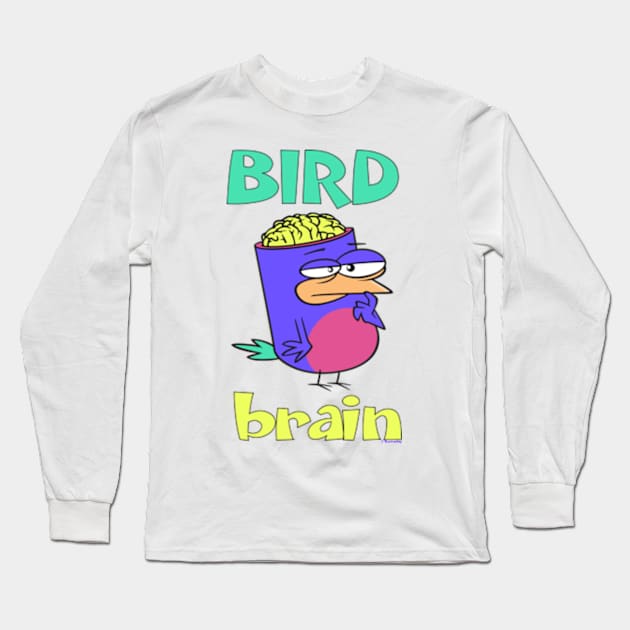 Birdbrain Design for Bird Lovers Long Sleeve T-Shirt by ConCept